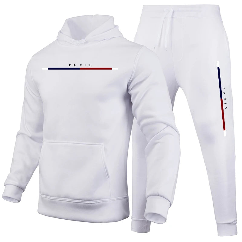 2025 Urban Style Men's Tracksuit with Hoodie and Joggers in Multiple Colors