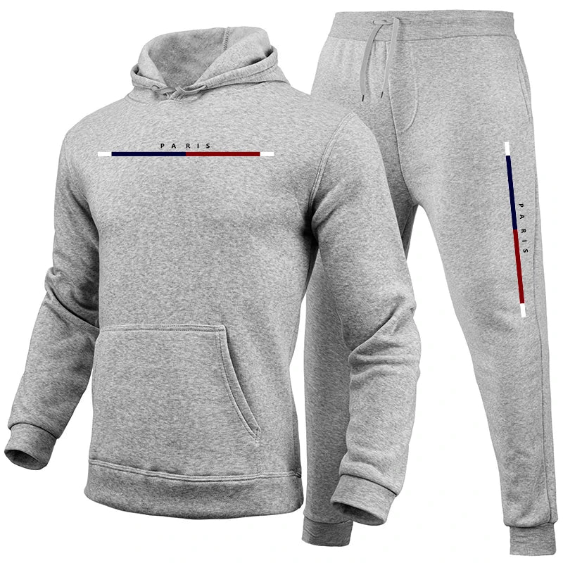 2025 Urban Style Men's Tracksuit with Hoodie and Joggers in Multiple Colors
