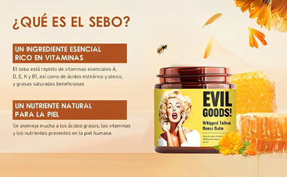🌿🔥 Evil Goods: Poder natural con Sebo y Miel – El secreto de una piel radiante ✨🍯
